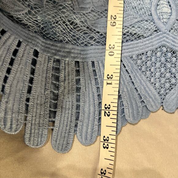 Lovers & Friends Caspian Shift Lace Mini Crystal Blue Dress Size S - Picture 12 of 14